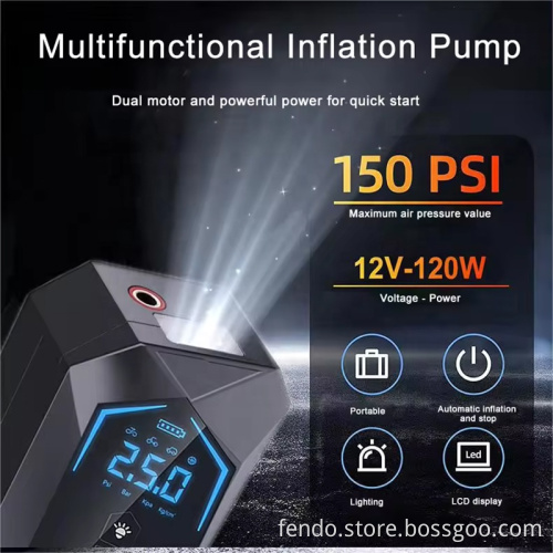 Wholesale 7.4/12V LED Digital Display Tyre Compressor - Portable Air Pump